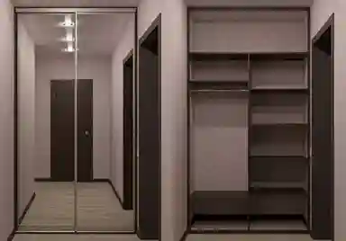 Встроенный шкаф-купе с зеркальными дверями